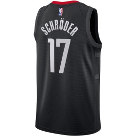 Maillot Homme Houston Rockets Dennis Schroder 17 2022-23 Jordan Statement Edition Noir Swingman